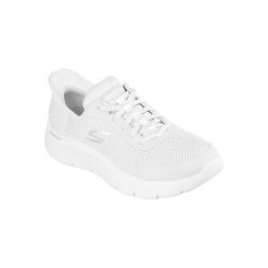 Buty SKECHERS GO WALK FLEX GRAND ENTRY Biały. Białe obuwie sportowe damskie Skechers, bez wzorów, z materiału, trekkingowe, Skechers Sport. Za 332.99 zł.