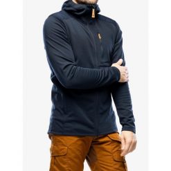 Bluza z kapturem męska Fjallraven Keb Fleece Hoodie. Niebieskie bluzy męskie Fjällräven, l, bez wzorów, z kapturem. Za 1,007.99 zł.