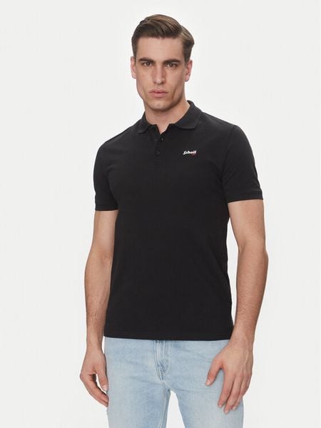 Schott NYC Polo PSCASUAL Czarny Regular Fit. Czarne koszulki polo męskie Schott NYC, m, bez wzorów, z bawełny, bez ramiączek. Za 119.99 zł.