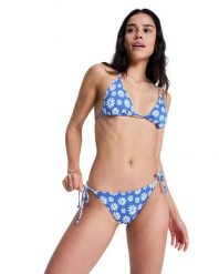 Majtki bikini wiązane z boku dla Kobiety PRINTED ESSENTIALS Niebieski. Niebieskie bikini damskie Roxy, m, bez wzorów. Za 129.99 zł.