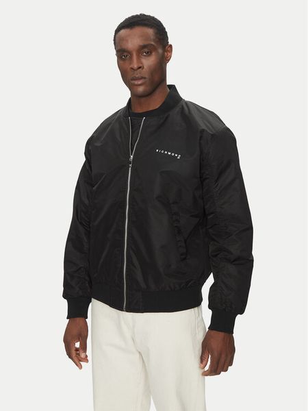 Richmond X Kurtka bomber UMP25070GB Czarny Regular Fit. Czarne kurtki męskie Richmond X, m, bez wzorów, z syntetyku, bez kaptura. Za 889.99 zł.