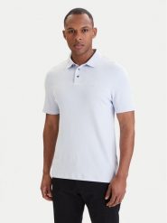 Calvin Klein Polo LV04LB276G Biały Regular Fit. Białe koszulki polo męskie Calvin Klein, m, bez wzorów, z bawełny, bez ramiączek. Za 329.99 zł.