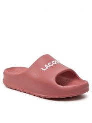 Lacoste Klapki Serve Slide 2.0 747CFA0020 Różowy. Czerwone klapki damskie Lacoste, bez wzorów, z syntetyku, bez obcasa. Za 259.99 zł.
