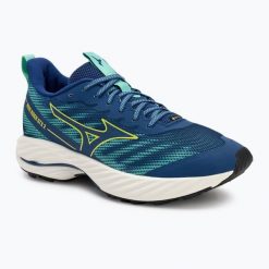 Buty do biegania męskie Mizuno Wave Rider GTX 2. Niebieskie buty sportowe męskie Mizuno, bez zapięcia, do biegania, mizuno wave. Za 769.99 zł.