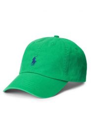 Polo Ralph Lauren Czapka z daszkiem 710667709081 Zielony. Zielone rękawiczki męskie Polo Ralph Lauren, bez wzorów, z bawełny. Za 213.99 zł.