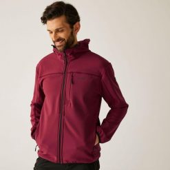 Kurtka męska softshell przeciwdeszczowy Ossek. Brązowe kurtki sportowe męskie Regatta, m, bez wzorów, z materiału, trekkingowe. W wyprzedaży za 249.99 zł.
