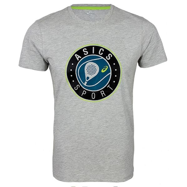 T-shirt męski Asics PADEL SS GRAPHIC TEE. Szare t-shirty męskie Asics, m, bez wzorów, z bawełny, klasyczne, bez kołnierzyka. Za 34.00 zł.