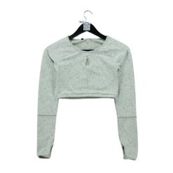 Second life - T-shirt Femme Fitness Yoga Beige - Jak nowy. Brązowe koszulki sportowe damskie GYMSHARK, bez wzorów, sportowe, bez kołnierzyka. Za 101.48 zł.