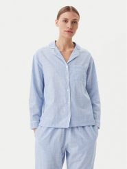 Hunkemöller Koszulka piżamowa 301491 Błękitny Regular Fit. Niebieskie piżamy damskie Hunkemöller, xl, bez wzorów, z bawełny, bez ramiączek. Za 129.99 zł.