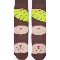 Nanushki - Skarpetki Monkey. Brązowe skarpety damskie marki Nanushki, z bawełny. W wyprzedaży za 19.90 zł.