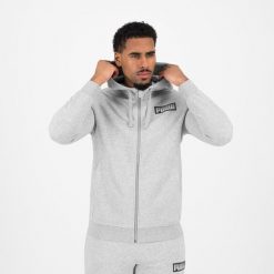 Bluza z kapturem męska Puma Gym & Pilates. Szare buty sportowe męskie Puma, z bawełny, bez zapięcia, na fitness i siłownię. W wyprzedaży za 119.99 zł.