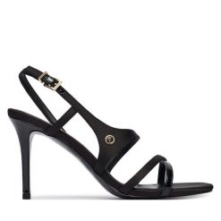 Sandały Just Cavalli. Czarne sandały damskie Just Cavalli, bez wzorów, bez obcasa, na szpilce, bez zapięcia. Za 862.99 zł.