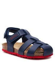 Geox Sandały B Sandal Chalki Boy B452QA 000BC C0735 M Granatowy. Niebieskie sandały chłopięce Geox, ze skóry, bez zapięcia. Za 119.99 zł.
