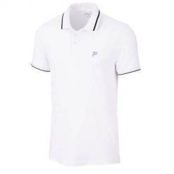 Koszulka sportowa męska Fila Albertus. Białe koszulki polo męskie Fila, m, bez wzorów, bez kołnierzyka, bez ramiączek. Za 341.00 zł.
