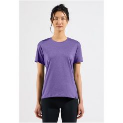 Koszulka damska Odlo ASCENT SUN. SEA. MOUNTAINS. T-shirt crew neck s/s. Fioletowe t-shirty damskie Odlo, l, bez wzorów, z dzianiny, bez kołnierzyka. Za 239.99 zł.