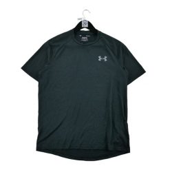 Second life - Under Armour T-shirt męski krótki rękaw - Jak nowy. Czarne t-shirty męskie Under Armour, l, bez wzorów, z materiału, casualowe, bez kołnierzyka. Za 85.16 zł.