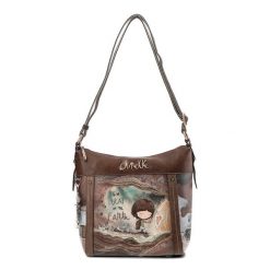 Brązowa Torebka Anekke Modna Listonoszka Damska. Brązowe listonoszki damskie Anekke, z aplikacjami, z materiału, eleganckie, zdobione, bez dodatków. Za 369.00 zł.