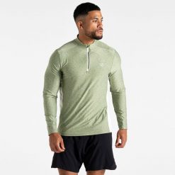 Bluza turystyczna męska Power Up. Zielone bluzy męskie Dare 2b, m, bez wzorów, bez kaptura. W wyprzedaży za 84.99 zł.