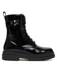 Tommy Hilfiger Trapery Lace-Up Bootie T4A5-34028-1453 S Czarny. Czarne buty zimowe dziewczęce Tommy Hilfiger, bez wzorów, ze skóry, bez zapięcia. Za 489.99 zł.