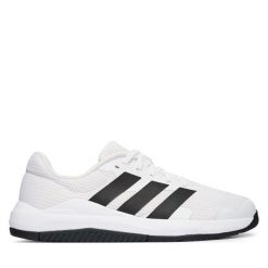 Buty na siłownię adidas. Białe obuwie sportowe damskie Adidas, bez wzorów, na fitness i siłownię. Za 279.99 zł.