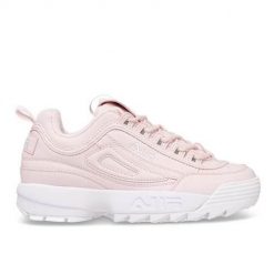 Buty do chodzenia damskie Fila Disruptor. Czerwone obuwie sportowe damskie Fila, bez wzorów, z materiału, trekkingowe. W wyprzedaży za 249.00 zł.