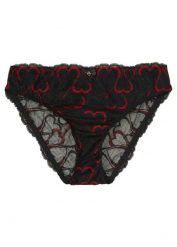 Figi z delikatną koronką. Czarne figi damskie bonprix, bez wzorów, z koronki. Za 37.99 zł.