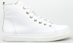 Clasicco Sneakersy skórzane białe Clasicco-37. Białe trampki i tenisówki damskie Clasicco, bez wzorów, bez zapięcia. Za 271.00 zł.