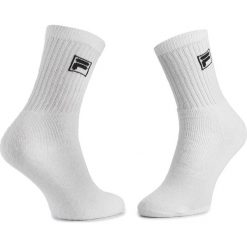 Zestaw 3 par wysokich skarpet unisex FILA - F9000 White. Białe skarpety damskie Fila, bez wzorów, z bawełny. Za 35.99 zł.