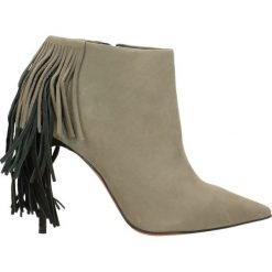 Botki OMUSEE. Szare botki damskie Gino Rossi, vintage. W wyprzedaży za 299.90 zł.