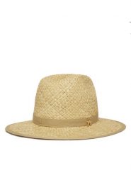 Tommy Hilfiger Kapelusz Premium Beach Fedora AW0AW17135 Beżowy. Brązowe czapki i kapelusze damskie Tommy Hilfiger, bez wzorów, z tworzywa sztucznego. Za 179.99 zł.
