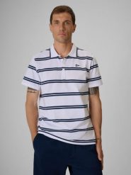4F Koszulka polo regular męska - biała XL. Białe koszulki polo męskie 4f, m, bez wzorów, z bawełny, klasyczne, bez ramiączek. Za 129.99 zł.
