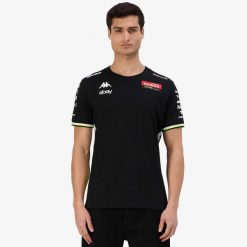 Szorty Kappa Amirim VR46. Czarne krótkie spodenki sportowe męskie Kappa, l, bez wzorów, z bawełny. Za 187.55 zł.