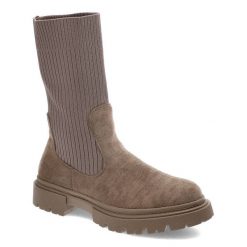 Szare Botki Filippo Modne Jesienne Buty Damskie. Szare botki damskie Filippo, na jesień, z materiału, biznesowe, bez obcasa, na płaskiej podeszwie, bez zapięcia. Za 259.00 zł.