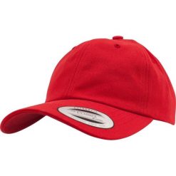 Niskoprofilowa Czapka Z Daszkiem Dla Dorosłych Unisex Classic Cotton Twill. Czerwone czapki i kapelusze damskie FLEXFIT, bez wzorów. Za 67.99 zł.