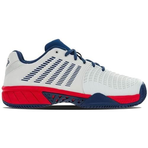 Buty do tenisa męskie K-Swiss Express Light 3. Czerwone buty sportowe męskie K-SWISS, z materiału, bez zapięcia, tenisowe. W wyprzedaży za 478.50 zł.