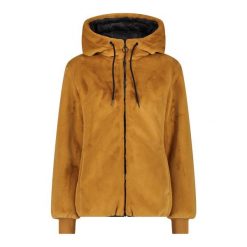 Polar z kapturem dla kobiet CMP. Brązowe bluzy sportowe damskie CMP, bez wzorów, z polaru, z kapturem, narciarskie. Za 548.50 zł.