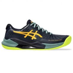 Buty do tenisa męskie Asics Gel-challenger 14. Niebieskie buty sportowe męskie Asics, z materiału, bez zapięcia, tenisowe. Za 735.00 zł.