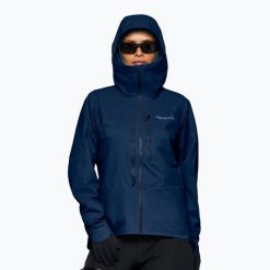 Kurtka przeciwdeszczowa damska NORRONA Falketind Dri1. Niebieskie kurtki damskie NORRONA, m, bez wzorów, z poliamidu, bez kaptura. Za 1,579.00 zł.