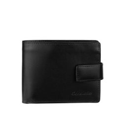 Czarny składany portfel męski skórzany Canaletto PM1501s163 RFID GR. Czarne portfele męskie bez wzorów, ze skóry. Za 151.05 zł.
