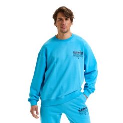 Bluza DIADORA SWEATSHIRT CREW MANIFESTO. Niebieskie bluzy męskie Diadora, m, bez wzorów, bez kaptura. Za 139.99 zł.