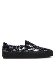 Vans Tenisówki Classic Slip-On VN0010W0DE21 Czarny. Czarne trampki i tenisówki damskie Vans, bez wzorów, bez zapięcia. Za 399.99 zł.