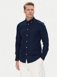 Tommy Hilfiger Koszula MW0MW38556 Granatowy Slim Fit. Niebieskie koszule męskie Tommy Hilfiger, m, bez wzorów, z bawełny, bez kołnierzyka, bez ramiączek. Za 229.99 zł.