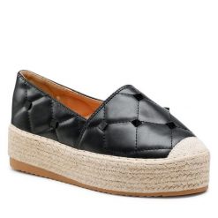 Espadryle DeeZee. Czarne espadryle damskie DeeZee, bez wzorów, bez obcasa, bez zapięcia. Za 119.99 zł.