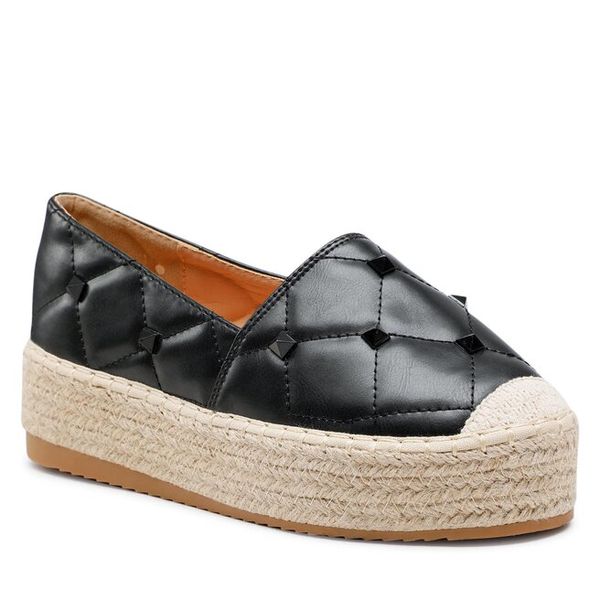 Espadryle DeeZee. Czarne espadryle damskie DeeZee, bez wzorów, bez obcasa, bez zapięcia. Za 119.99 zł.