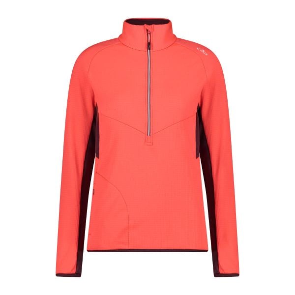 Damska bluza rozpinana do połowy CMP. Czerwone bluzy damskie CMP, m, bez wzorów, z materiału, bez kaptura. Za 301.75 zł.