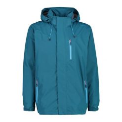 Kurtka wodoodporna z kapturem CMP. Niebieskie kurtki męskie CMP, m, bez wzorów, z materiału, z kapturem. Za 338.90 zł.