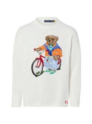 Polo Ralph Lauren Męski sweter z dzianiny Mężczyźni Bawełna (100%) biały, M. Białe swetry przez głowę męskie Polo Ralph Lauren, m, bez wzorów, z bawełny, bez kołnierzyka. Za 2,699.95 zł.