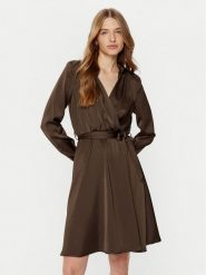 Rinascimento Sukienka koszulowa CFC0121838003 Brązowy Regular Fit. Brązowe sukienki damskie Rinascimento, xl, bez wzorów, z syntetyku, bez kołnierzyka, bez ramiączek, koszulowe. Za 299.99 zł.