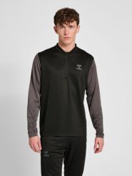 Półzapinana bluza dresowa Hummel On-Grid. Czarne bluzy męskie Hummel, xl, bez wzorów, z dresówki, bez kaptura. Za 190.45 zł.