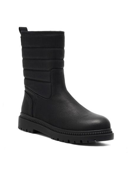 DeeZee Kozaki CS5911-01 Czarny. Czarne buty zimowe dziewczęce DeeZee, bez wzorów, z syntetyku, bez zapięcia. Za 159.99 zł.